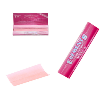 ELEMENTS KINGSIZE SLIM ROLLING PAPERS 50CT/BOX PINK PAPERS (MSRP $3.49 EACH)